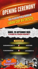 PEMBUKAAN LURAH CUP BOLA VOLI KEEMPAT KALURAHAN KARANGMOJO
